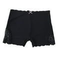 thumbnail image 1 of B91xZ Culotte Femme Invisible Taille Haute Strings Broderie Florale Bikini Culottes, Noir S, 1 of 5