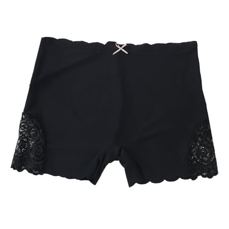 Upioiwer Hiking Underwear Women Plus Size Underwear For Women 4X-5X Sexy Lace Edge Women S Ice Silk Seamless Boyshorts Smooth And Solid Color Panties Interior Para Mujer For Women Plus Size