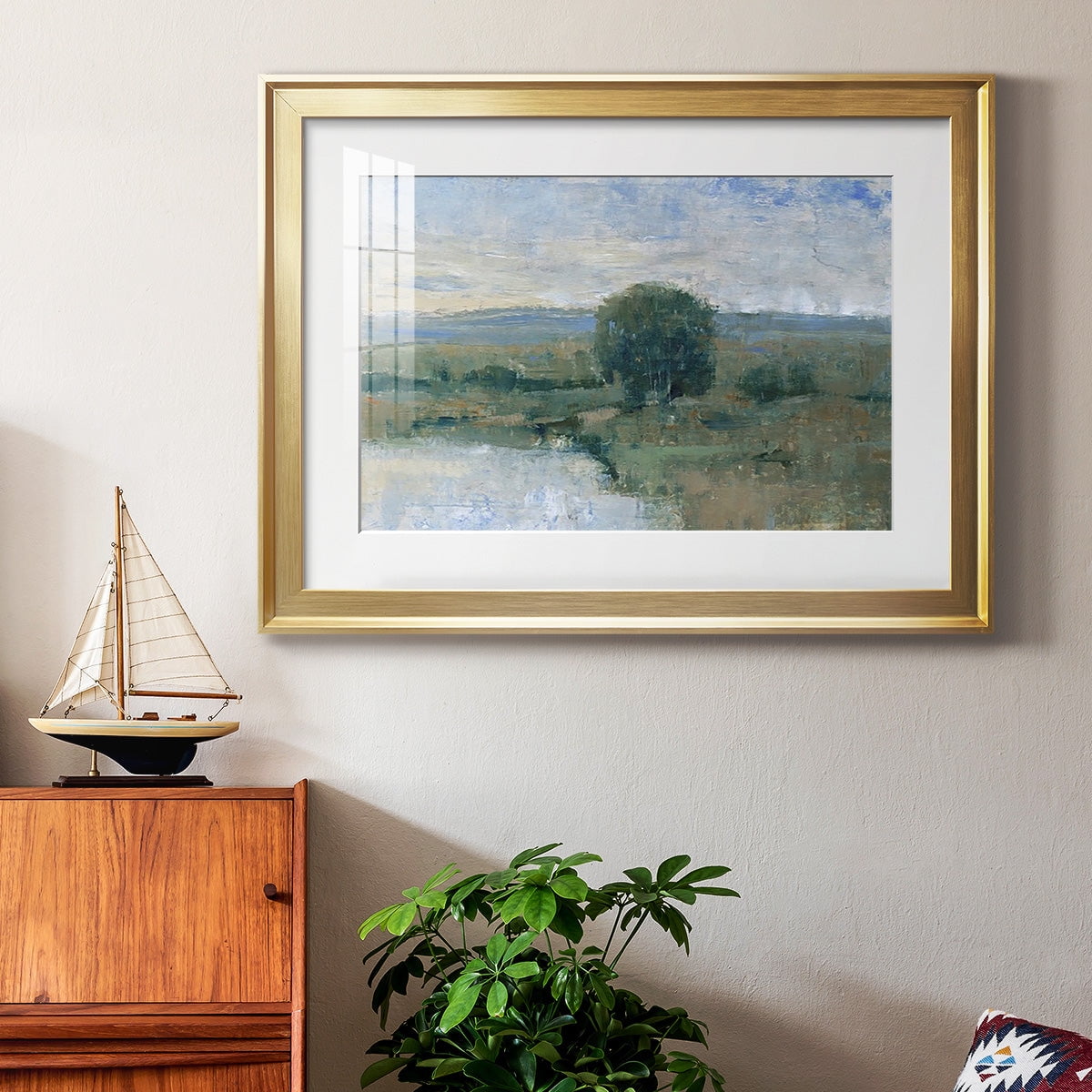 Riverbank Impression II Premium Framed Print - Ready to Hang