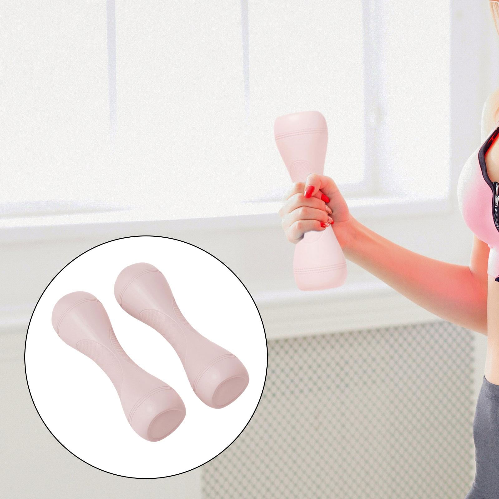 GARENDE Adjustable Dumbbells Pair for Home Strength Training Non Slip for Women Kids Pink