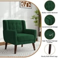 thumbnail image 3 of UIXE Velvet Accent Chair Set of 2 Modern Living Room Arm Chair Comfortable Armchair, Retro Green, 3 of 7