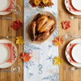 thumbnail image 5 of Coastal Thanksgiving Table Runner - 72 Inch Long Fall Pumpkins Sea Turtle Coral Ocean Cotton and Linen Blended Dress Scarves Farmhouse Table Runner for Kitchen Dining, Coffee Table, 13" x 72", 5 of 8