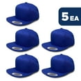 thumbnail image 4 of L2K Men's Youth Pro Style Cotton Twill Snapback Hats ( Ages 6-14) 6308B Royal Blue 24PACK, 4 of 6