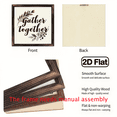 thumbnail image 4 of 2D Flat, 1pc Rustic Gather Together Wood Framed Wall Sign Wood Farmhouse Decor with Cursive Lettering Leaf Accent, 8x8 Inch Wood Grain Frame for Living Room, Kitchen, Housewarming or Christmas Gif, 4 of 9