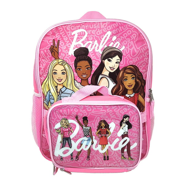 Barbie Backpack 16 & Insulated Lunch Bag Detachable 2-Piece Set Pink ...