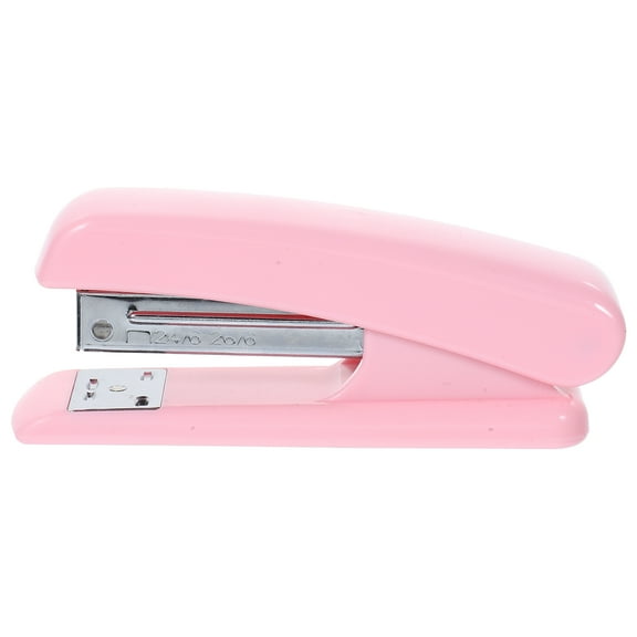 Cute Pink Heavy Duty Mini Stapler with Open Style Binding for Office Use 25 Sheets