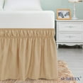 thumbnail image 7 of Subrtex Easy Fit Dust Ruffle, Wrap around Bed Skirts with Long Tailored Drop(Full, Khaki), 7 of 7