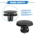 thumbnail image 3 of 10 Pcs Fender Liner Retainer Clip Compatible for Honda, Durable Plastic Black, 3 of 7