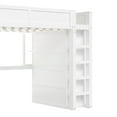 thumbnail image 6 of Harper & Bright Designs Queen Size Loft Bed with Wardrobe and Desk, Queen Solid Wood Loft Bed with Storage Shelves USB Charging Station, White, 6 of 12