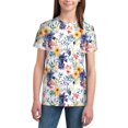 thumbnail image 3 of Wukai Lilies Flowers Youth Unisex Short Sleeve T-Shirt for Boys, Girls, Teens, and Kids-X-Small, 3 of 7