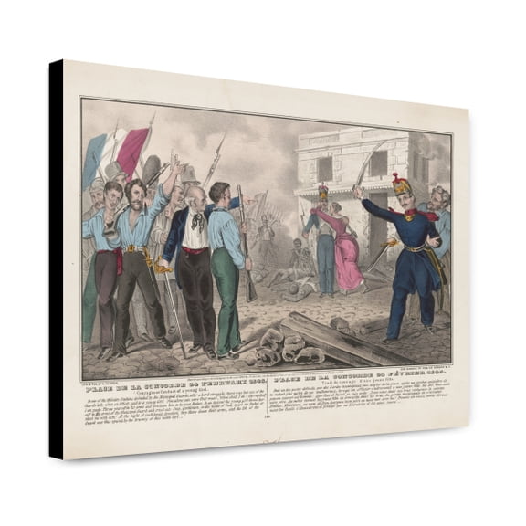 Canvas Print: Place De La Concorde 24 Febrary 1848: Courageous Conduct Of A Young
