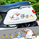 thumbnail image 5 of Pegatinas de conejo adorables para coche, diseño de animales, divertidas pegatinas decorativas de conejo, para parachoques de carrocería de motocicleta y coche, pegatinas de dibujos animados, 5 of 5