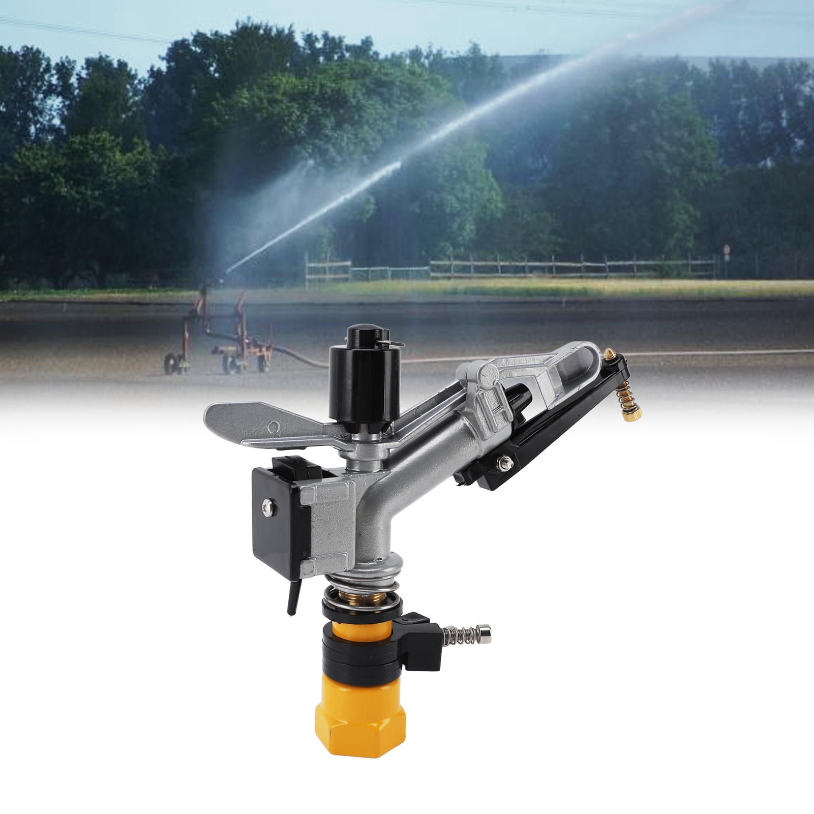 Suodoka 360° Auto‑Rotating Impact Sprinkler – 1″ FNPT, 18‑36 m Coverage, Water‑Saving Irrigation for Yard, Garden & Lawn
