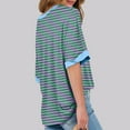 thumbnail image 2 of WREESH Womens Fashion T-Shirts Casual Comfortable Print Round- Neck Short Sleeved Top Blouse T-Shirt Sky Blue, 2 of 5