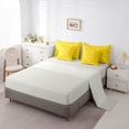 thumbnail image 5 of jejeloiu Cartoon Stars Print 7pcs Bedding Comforter Set,Yellow Black Queen Bedding Sets For Girls Kids Reversible, 5 of 8