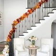 thumbnail image 7 of Halloween Decorations Indoor Harvest Maple Leaf Rattan, 70" Fall Thanksgiving Garland, Halloween Door Window Decor, Plastic Autumn Leaf Wall Hanging Holiday Gifts, 7 of 7