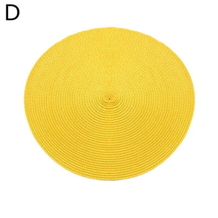 

38Cm Round Large Woven Kitchen Placemat Coaster Pad Insulation W6A1