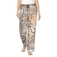 thumbnail image 2 of Picia World Map With Animals Womens Soft Woven Cotton Elastic Waistband Sleep Pajama Pant Lounge Sleep Pant With Pockets And Drawstring-Medium, 2 of 9