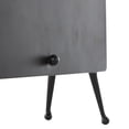 thumbnail image 4 of DecMode 8" Black Metal Rectangular Clock with Tea Stained Clock Face, 4 of 10