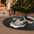 thumbnail image 6 of Yiaed Flower Horn Skull Print Christmas Tree Skirt , Tree SkirtsTree Mat for Christmas Winter Holiday Indoor Decorations-48", 6 of 7