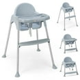 thumbnail image 1 of Babyjoy 4-in-1 Convertible Baby High Chair Feeding with Removable Double Tray& Footrest, 1 of 10