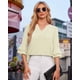 thumbnail image 5 of Blusa elegante casual con cuello en V y manga 3/4 para mujer, talla M, 5 of 6