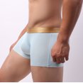 thumbnail image 3 of HUPOM Men'S Underwear Underwear For Men Pack Medium waist Comfort Waist Solid Boxer Briefs Light blue M, 3 of 6