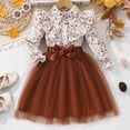 thumbnail image 2 of Zshosam Toddler Dress Girls French Dresses for Toddler to Big Kid Size 3T 4T,(Brown 3-4 Years), 2 of 7