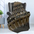 thumbnail image 4 of Irish Pub Soft Flannel Fleece Throw Blanket, Cartoon Illustration of Bar Restaurant with Stools Bottles and Cocktails, Cozy Plush for Indoor and Outdoor Use, 60" x 80", Multicolor, by Ambesonne, 4 of 5