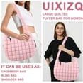 thumbnail image 6 of Quilted Puffer Tote Bag Purse Puffy Crossbody Shoulder Bag,Lightweight Nylon Hobo Bag Puffer Carryall Bag for Women Girl, 6 of 7