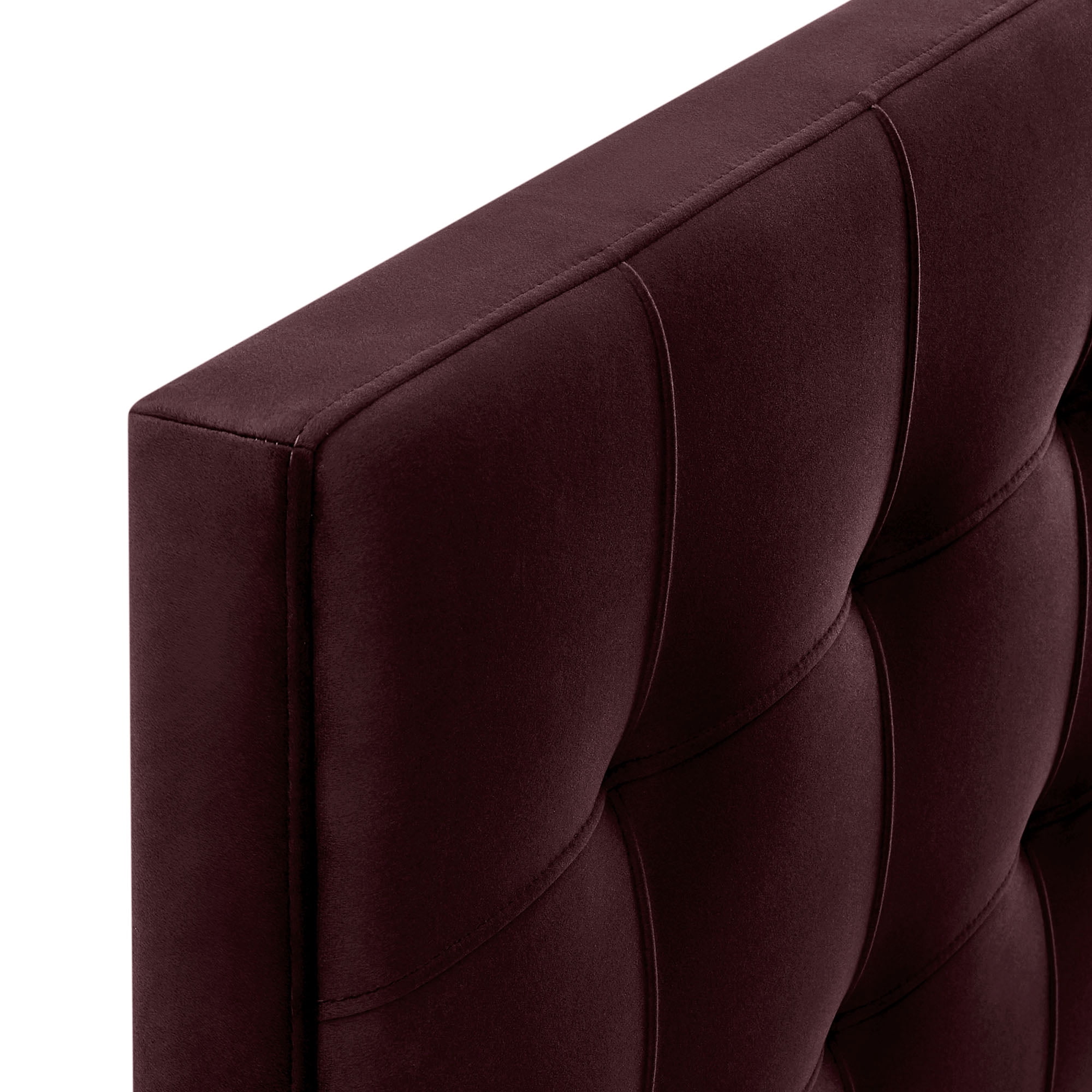 Lily Stain-Resistant Performance Velvet Twin Size Headboard in Mulberry