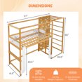 thumbnail image 3 of Costway Twin Bunk Bed with Jungle Gym, Climbing Ladder, Rock Wall & Monkey Bar, 3 of 9