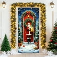 thumbnail image 5 of PuSpu Christmas Door Cover 35x72 Inch 1pc Multicolor Polyester Santa Claus Hanging Door Curtain Wall Tapestry Holiday Party Decoration Durable Festive Indoor Outdoor Decor, 5 of 6