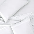 thumbnail image 5 of ROYALE LINENS 300 Thread Count 100% Long Staple Combed Cotton Sheet Set - 4 Piece Queen Bed Sheets - 1 Fitted, 1 Flat & 2 Pillow Cases - Soft Cool & Crisp Sheet Set (Queen, White), 5 of 10