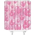 thumbnail image 3 of Valentine''s Day Shower Curtain Falling Red Heart Love Couple Romantic Fabric Bathroom Curtains Decor Set with Hook(72" WX72 H), 3 of 3