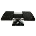 thumbnail image 3 of Square Modern Dining Table, Stretchable Black Marble Table Top, & Metal, 47.24"-61.19"l, 220 Lbs Load Marble Surface, Steel, 61.19 In. Depth, 3 of 6