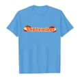 thumbnail image 4 of PMVFHDE Hauts pour Fille Tendance Été T-Shirts Graphiques pour Fille Hauts Tendance pour Fille T-Shirts & Blouses Tendance Manches Courtes Col Rond pour Enfants avec Imprimés Mensuels Bleu, 7-8 Ans, 4 of 4