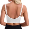 thumbnail image 6 of QATAINLAV Zipper Front Sports Bras for Women Solid Color Wireless Post-Surgery Bra Casual Adjustable Straps Yoga & Activewear Bralette White, 6 of 6
