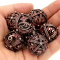 thumbnail image 5 of Metal Dice, 7 PCS Heavy Solid Metallic Dragon Dice Set for Dungeons and Dragon Tabletop Game D, 5 of 5