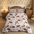 thumbnail image 2 of Erosebridal Football Pumpkin King Size Comforter Sets 3pcs,Fall Game Comforters King Size,Grey,Reversible,1 Comforter and 2 Pillowcases, 2 of 6