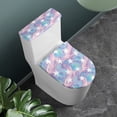 thumbnail image 2 of HELLHERO Polyester Toilet Bowl Cover & Machine Washable Bathroom Toilet Cozy Set & Fits All Toilet Shapes for Hotel Home Soft Pastel Color, 2 of 5