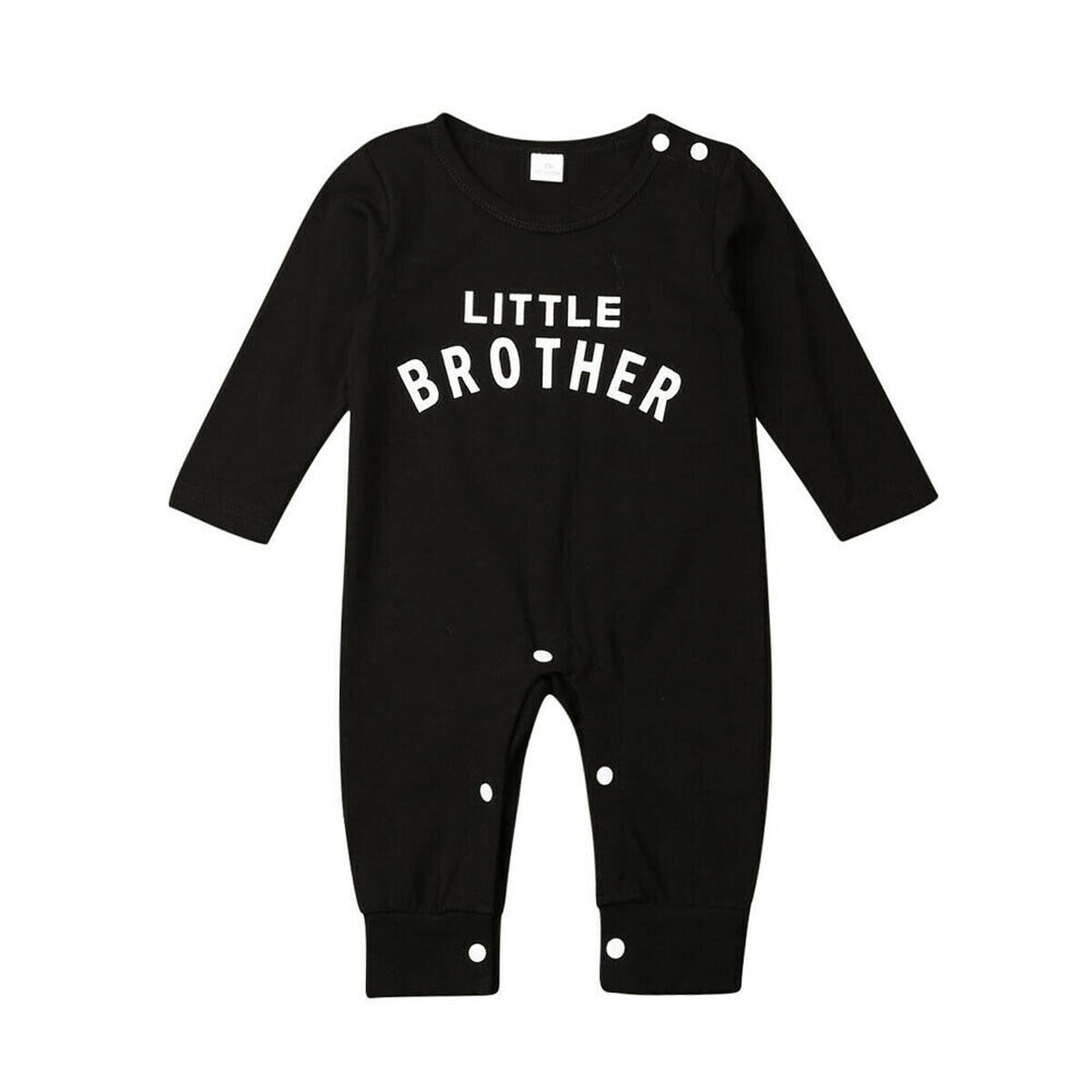 Infant Baby Boys Little Brother Romper Jumpsuit Bodysuit Winter Clothes Outfits