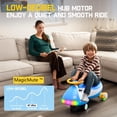 thumbnail image 3 of FanttikRide 2 in 1 Ultra Electric Wiggle Car with Pedal, Kids Car, MagicMute Motor Swing Car, 2 Speeds, 9 Color Modes, Digital Display, Bluetooth, for Ages 3 and Up, 150 Lbs, Sailor Blue, 3 of 9