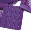 thumbnail image 5 of Stamzod 2 Pack Womens Bras Hollow Out Unlined Lace Bras No Underwire Push Up Bra Seamless Plus Size Bra Wireless Bras with Support and Lift Purple D XXL, 5 of 7