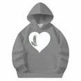 thumbnail image 5 of Kids Girls Boys Halloween Pullover Hoodie Unisex Fleece Top Jacket PE School Sweat Hoodie Casual Fashion Gray 9-10 Years, 5 of 5