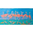 thumbnail image 3 of DeRice, Julie 24x14 Black Modern Framed Museum Art Print Titled - Flamingos, 3 of 5