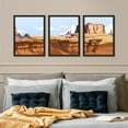 thumbnail image 3 of PixonSign Framed Canvas Print Wall Art Set - National Park Mountain Desert Canyon Art - Set of 3 Nature Wilderness Landscape Wall Décor for Living Room, Bedroom - 8"x10" Panels Black, 3 of 5