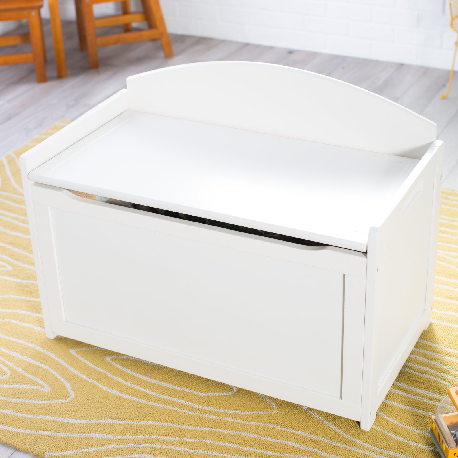 antique white toy chest