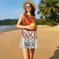 thumbnail image 3 of Fotbe Basketball Shot Vestido de Verano sin Mangas para Mujer – Vestido Midi Línea A, Estilo Camiseta Floral, Vestido Playero Casual y Fluido, 3 of 7