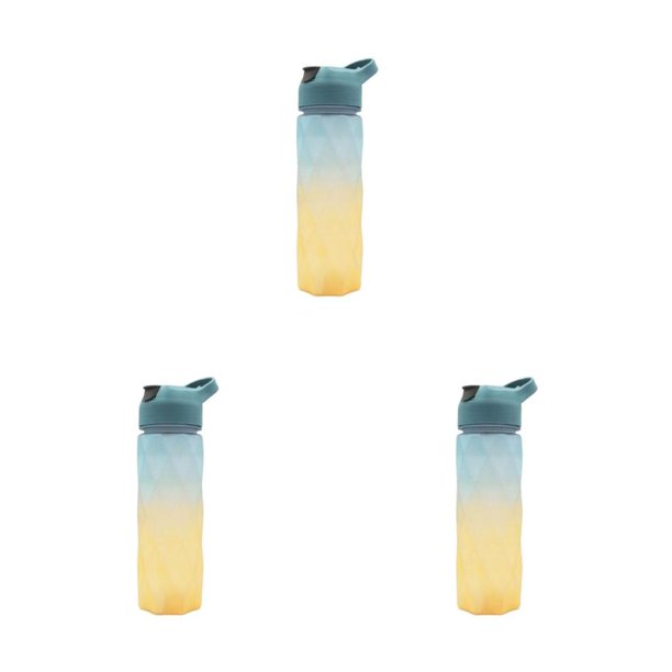 Matsuzay Botella de agua de 600ml, vaso portátil para beber con asa, hervidor reutilizable para trabajo al aire libre, vasos de viaje, degradado azul y Type1 NO1 Matsuzay CBP442662